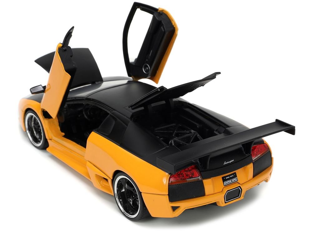 Lamborghini Murcielago LP 640 Yellow Metallic and Matt Black "Hyper-Spec" Series 1/24 Diecast Model Car by Jada view 3