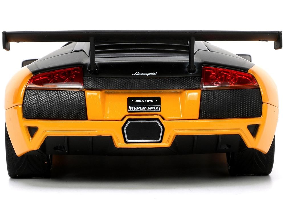 Lamborghini Murcielago LP 640 Yellow Metallic and Matt Black "Hyper-Spec" Series 1/24 Diecast Model Car by Jada view 5