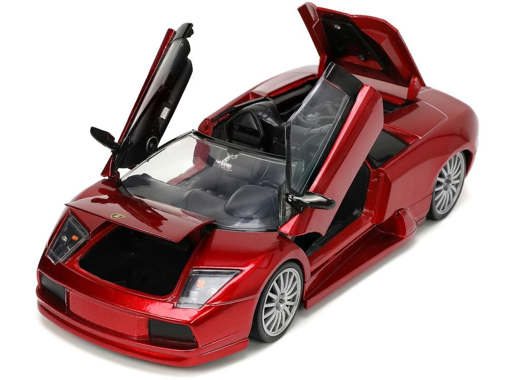 Lamborghini Murcielago Roadster Red Metallic "Hyper-Spec" Series 1/24 Diecast Model Car by Jada view 2