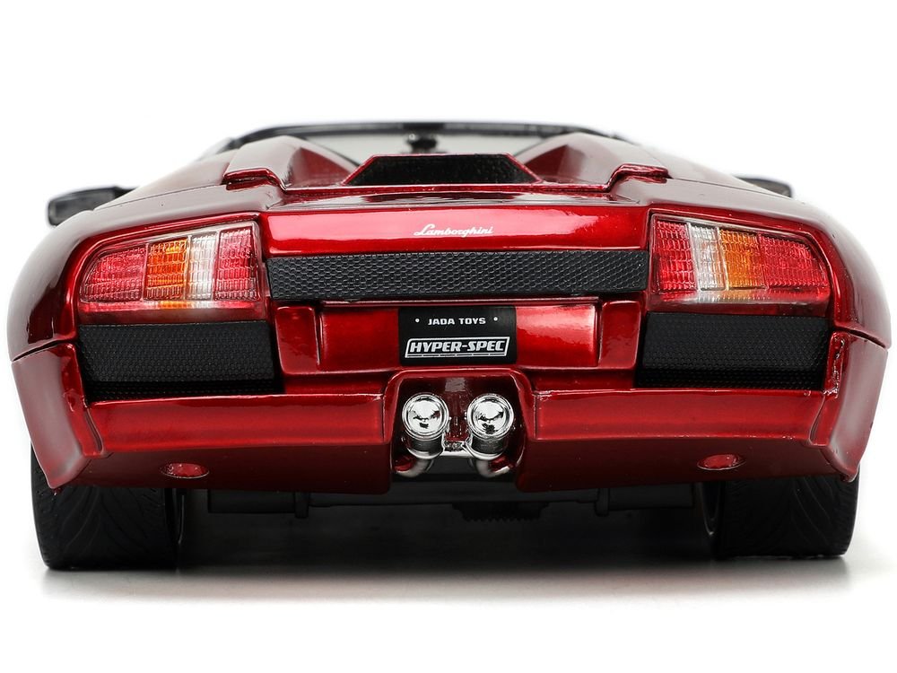 Lamborghini Murcielago Roadster Red Metallic "Hyper-Spec" Series 1/24 Diecast Model Car by Jada view 5