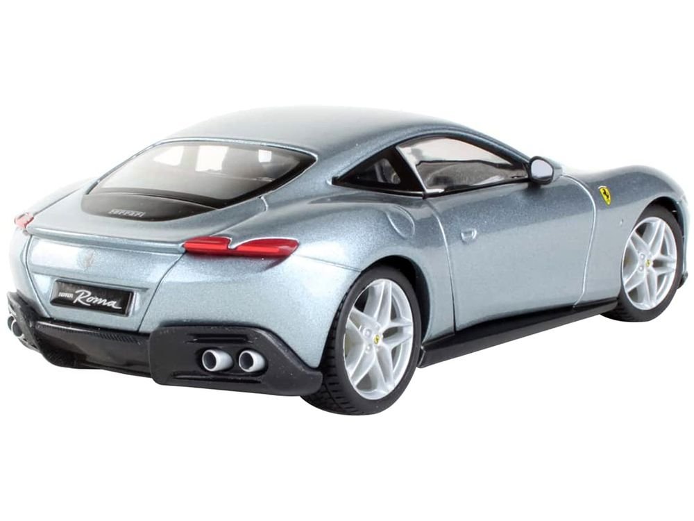 Ferrari Roma Gray Metallic "Race + Play" Series 1/24 Diecast Model Car by Bburago view 4