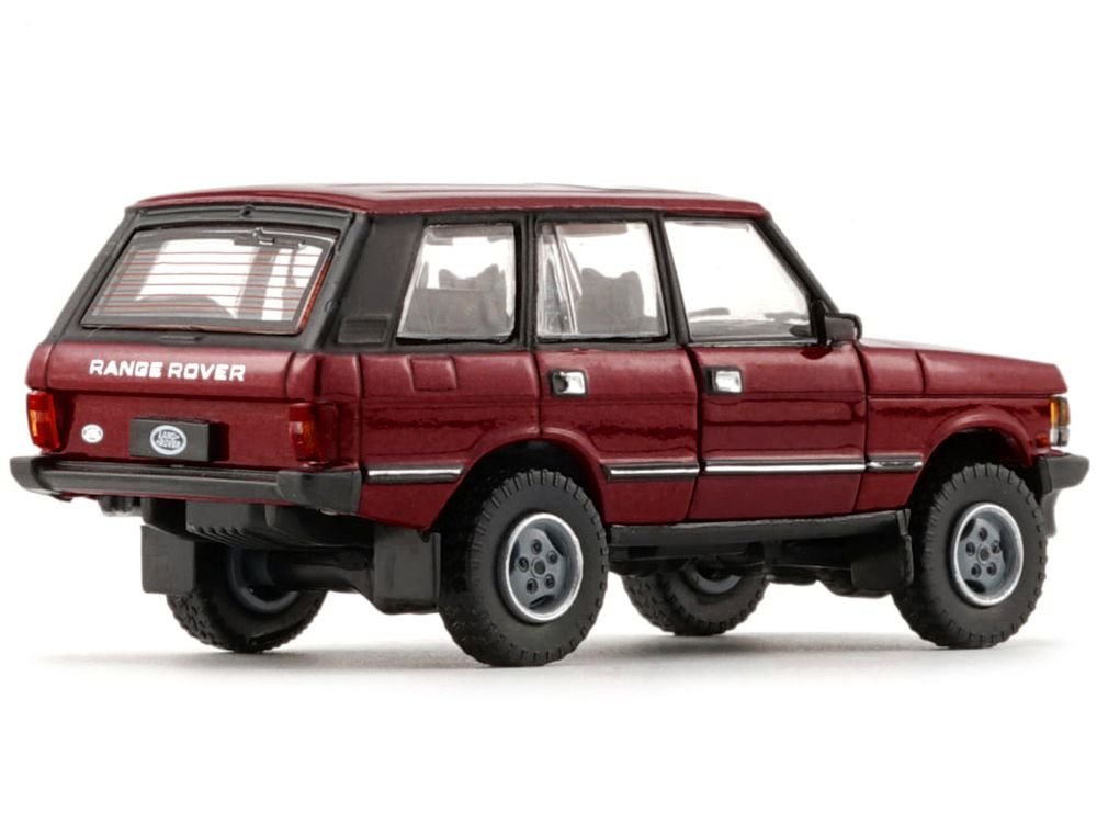 Land Rover Range Rover Classic LSE RHD (Right Hand Drive) Red with Sunroof with Extra Wheels 1/64 Diecast Model Car by BM Creations view 4