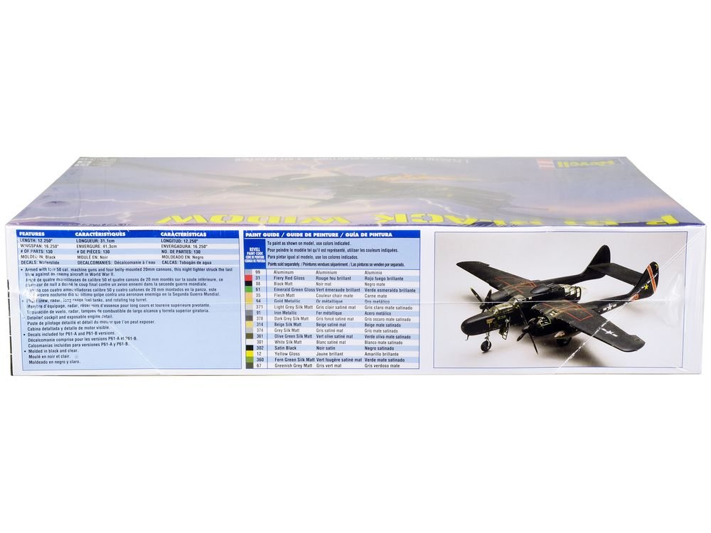 Level 5 Model Kit P-61 Black Widow Fighter Plane 1/48 Scale Model by Revell view 2
