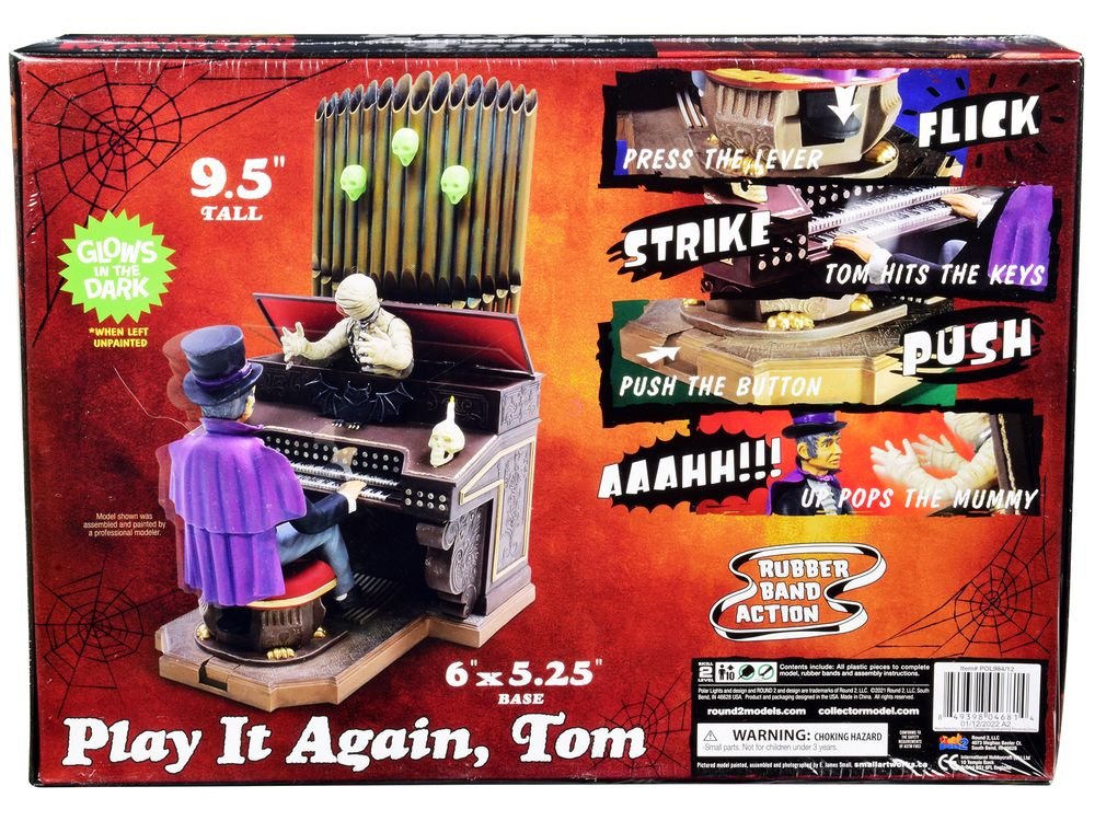 Skill 2 Model Kit Haunted Manor "Play it Again Tom" Diorama Set 1/12 Scale Model by Polar Lights view 4