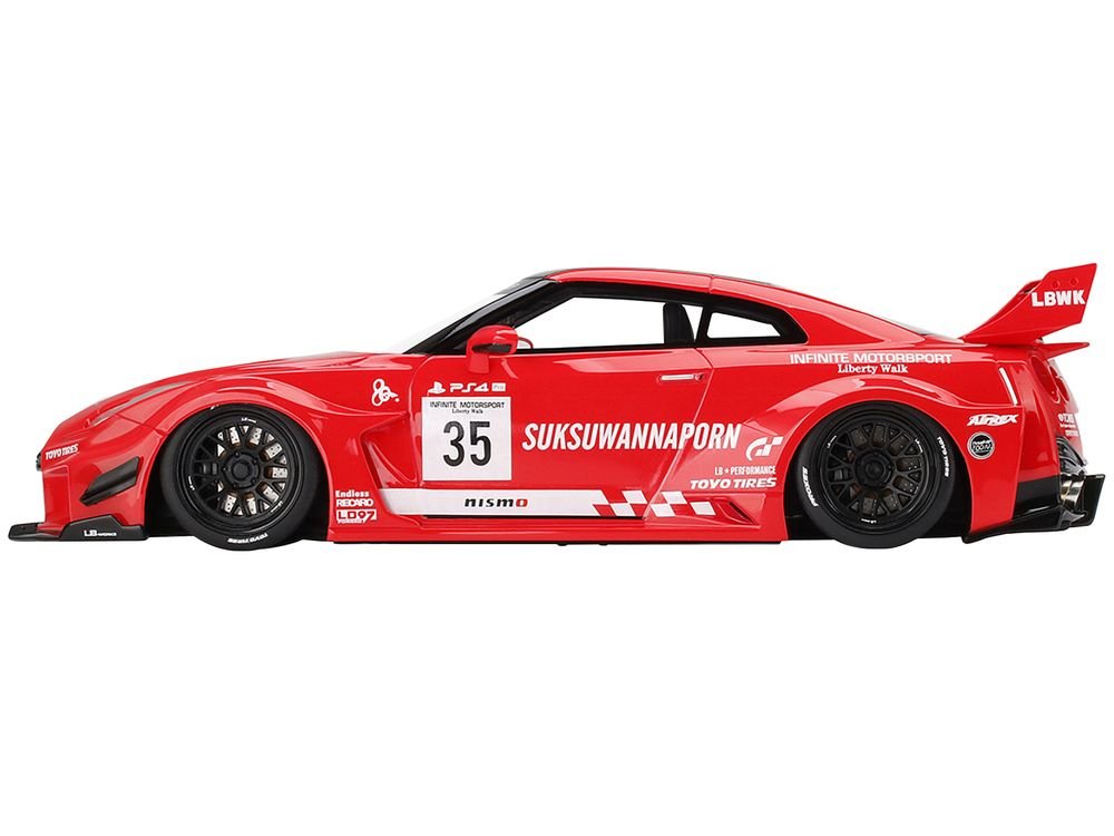Nissan 35GT-RR Ver. 1 LB-Silhouette WORKS GT RHD (Right Hand Drive) #35 Infinite Motorsport 1/18 Model Car by Top Speed view 2
