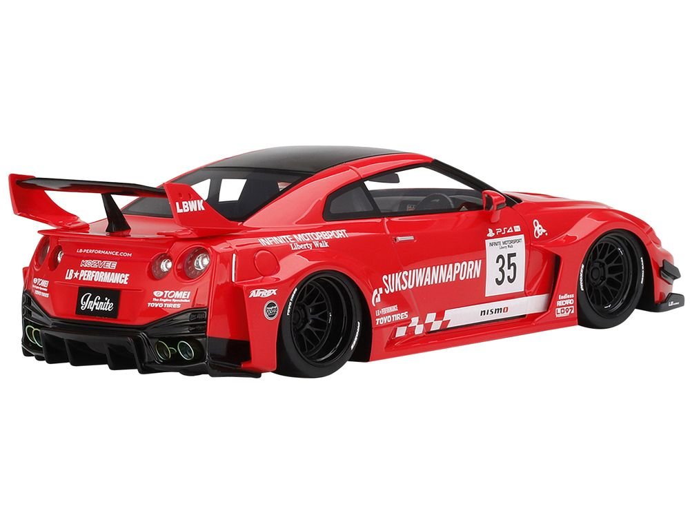 Nissan 35GT-RR Ver. 1 LB-Silhouette WORKS GT RHD (Right Hand Drive) #35 Infinite Motorsport 1/18 Model Car by Top Speed view 3