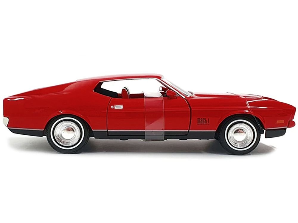 1971 Ford Mustang Mach 1 Red James Bond 007 "Diamonds are Forever" (1971) Movie "James Bond Collection" Series 1/24 Diecast Model Car by Motormax view 2