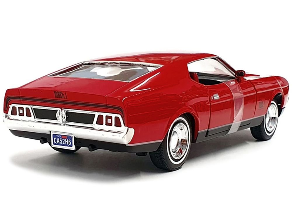 1971 Ford Mustang Mach 1 Red James Bond 007 "Diamonds are Forever" (1971) Movie "James Bond Collection" Series 1/24 Diecast Model Car by Motormax view 3