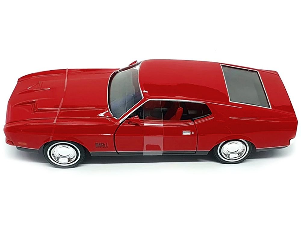 1971 Ford Mustang Mach 1 Red James Bond 007 "Diamonds are Forever" (1971) Movie "James Bond Collection" Series 1/24 Diecast Model Car by Motormax view 4