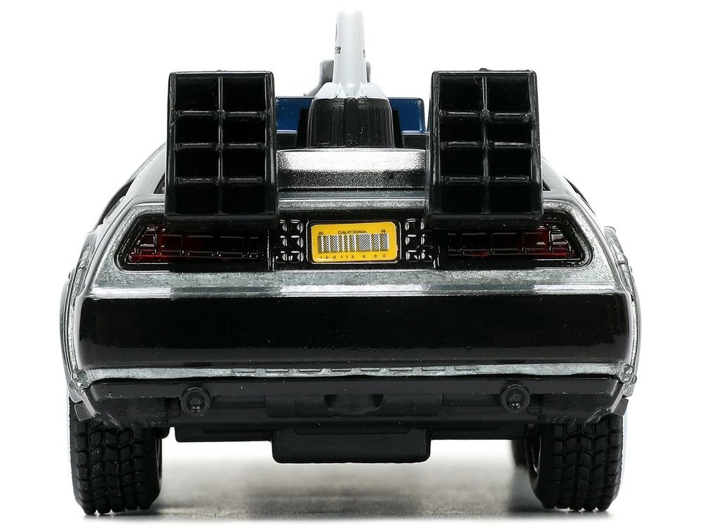 DeLorean DMC (Time Machine) Brushed Metal "Back to the Future Part III" (1990) Movie "Hollywood Rides" Series 1/32 Diecast Model Car by Jada view 5