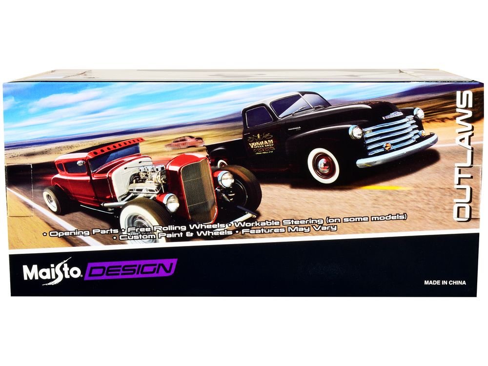 1929 Ford Model A Green with Matt Black Top "Outlaws" Series 1/24 Diecast Model Car by Maisto view 2