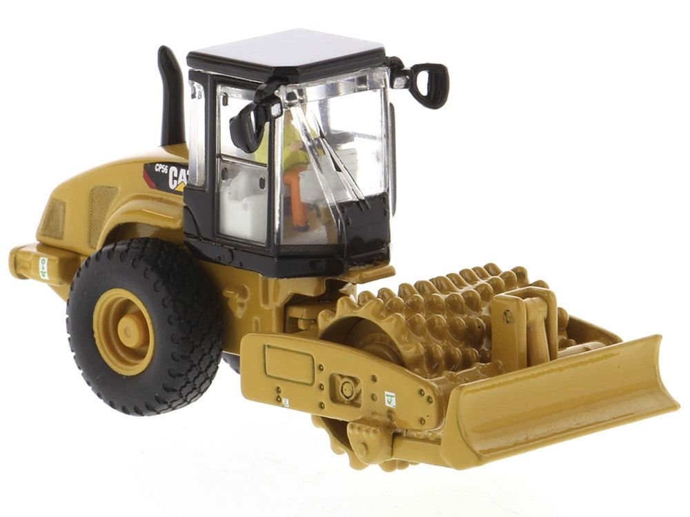 CAT Caterpillar CS56 Padfoot Drum Vibratory Soil Compactor with Operator "High Line" Series 1/87 (HO) Scale Diecast Model by Diecast Masters view 2