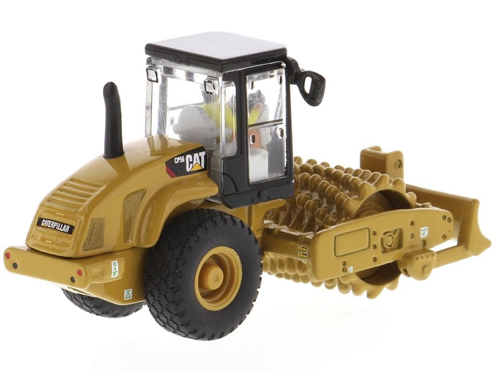 CAT Caterpillar CS56 Padfoot Drum Vibratory Soil Compactor with Operator "High Line" Series 1/87 (HO) Scale Diecast Model by Diecast Masters view 3