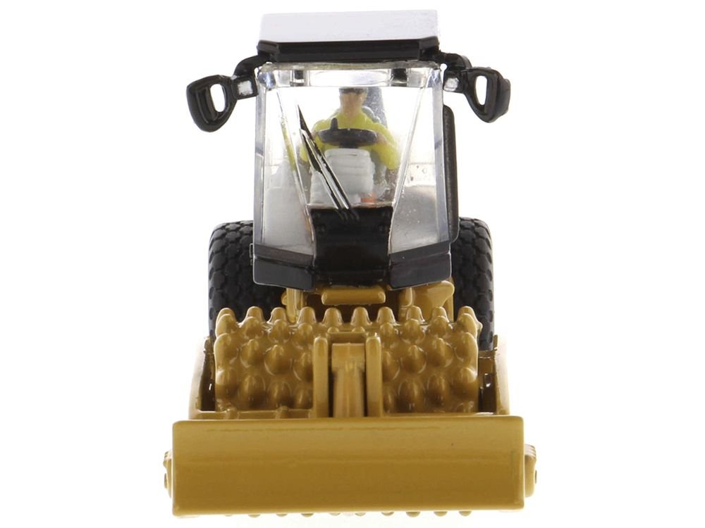 CAT Caterpillar CS56 Padfoot Drum Vibratory Soil Compactor with Operator "High Line" Series 1/87 (HO) Scale Diecast Model by Diecast Masters view 4