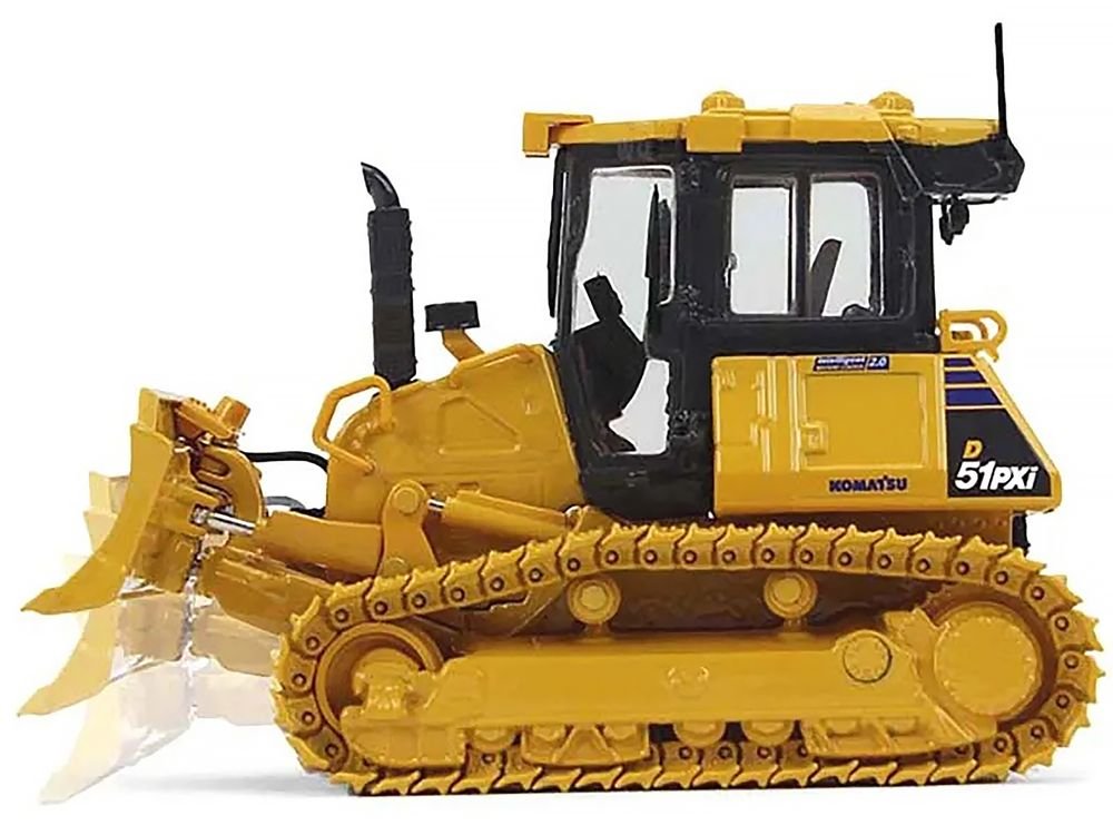 Komatsu D51PXi-24 Dozer with Hitch 1/50 Diecast Model by First Gear view 2