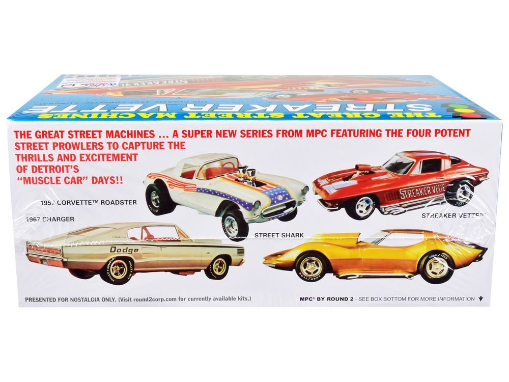 Skill 2 Model Kit 1967 Chevrolet Corvette Stingray "Streaker Vette" "The Great Street Machines" Series 1/25 Scale Model Car by MPC view 2