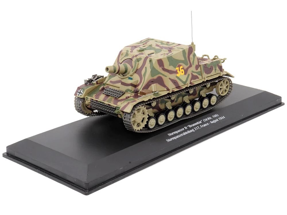 German Sd. Kfz. 166 "Sturmpanzer IV" "Brummbar" #36 "Germany Sturmpanzerabteilung 217 France August 1944" 1/43 Diecast Model by AFVs of WWII view 5