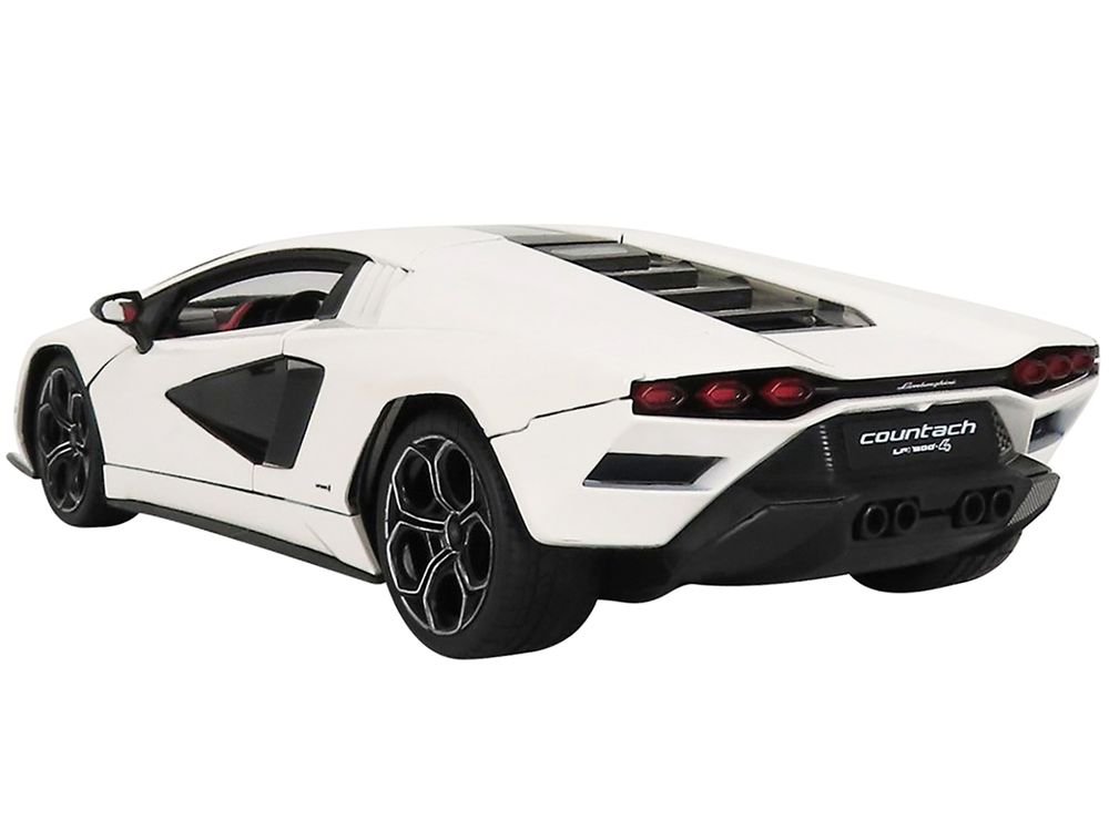 Lamborghini Countach LPI 800-4 White with Black Accents and Red Interior "Special Edition" 1/18 Diecast Model Car by Maisto view 3