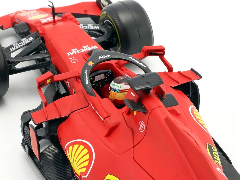 Ferrari SF21 #55 Carlos Sainz Formula One F1 Car "Ferrari Racing" Series 1/18 Diecast Model Car by Bburago view 3