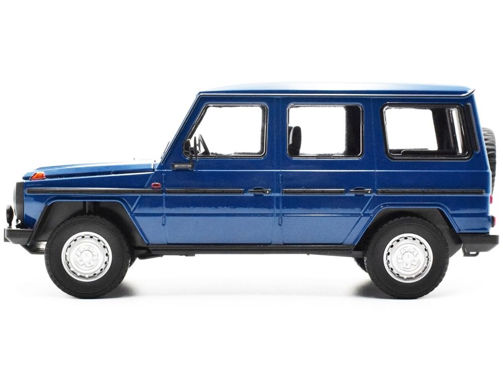1980 Mercedes-Benz G-Model (LWB) Dark Blue with Black Stripes Limited Edition to 402 pieces Worldwide 1/18 Diecast Model Car by Minichamps view 2