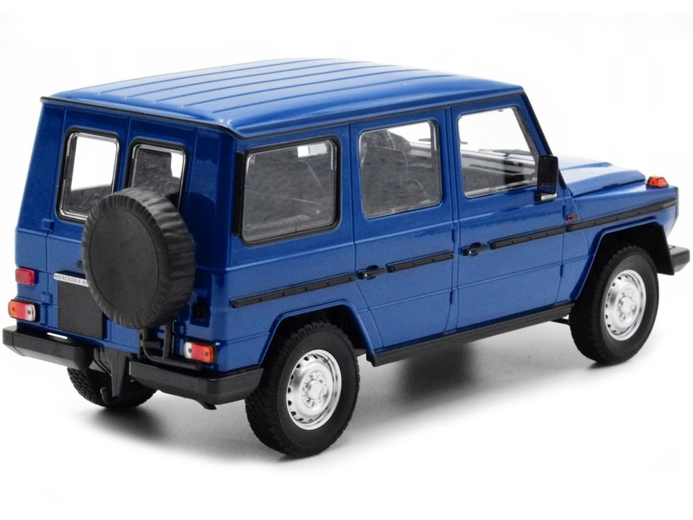 1980 Mercedes-Benz G-Model (LWB) Dark Blue with Black Stripes Limited Edition to 402 pieces Worldwide 1/18 Diecast Model Car by Minichamps view 3