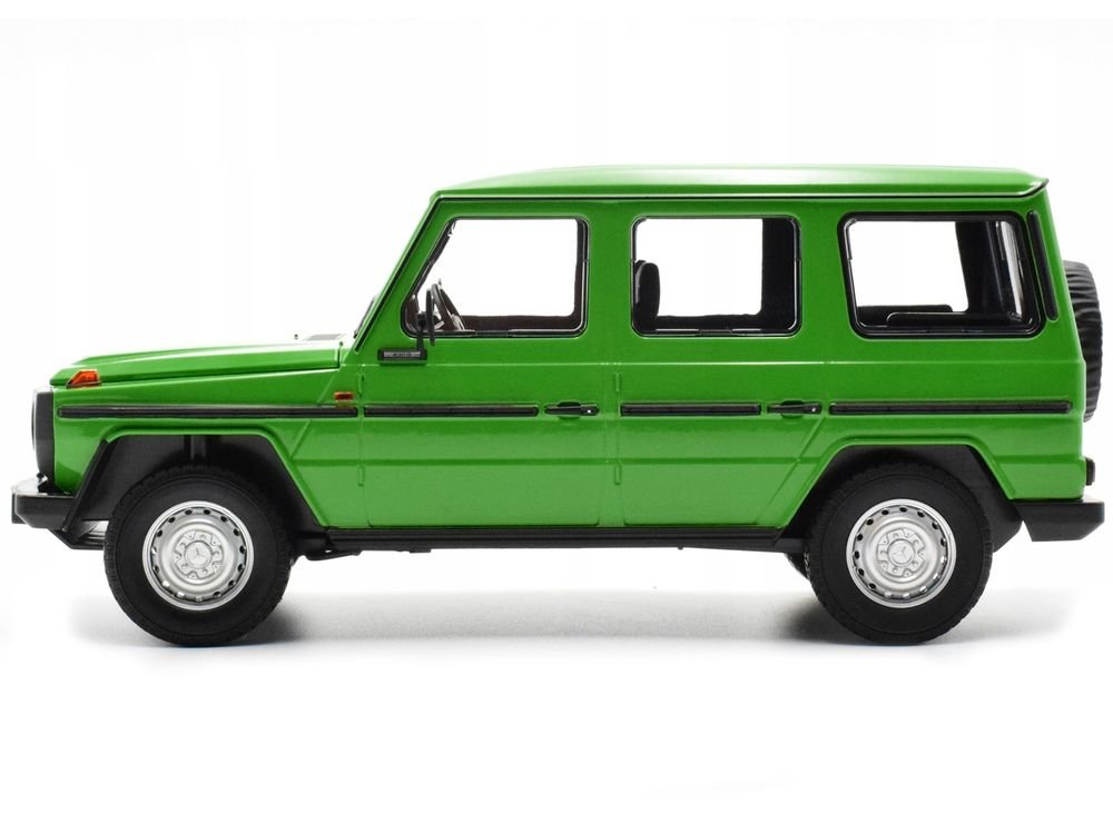 1980 Mercedes-Benz G-Model (LWB) Green with Black Stripes Limited Edition to 402 pieces Worldwide 1/18 Diecast Model Car by Minichamps view 2