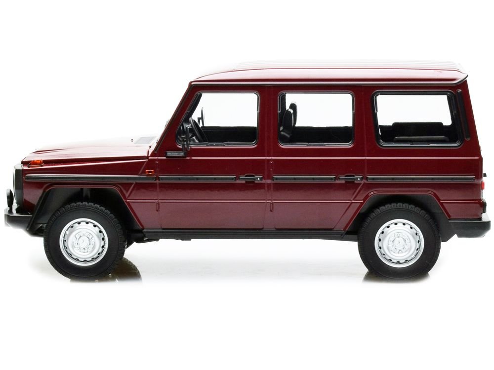 1980 Mercedes-Benz G-Model (LWB) Dark Red with Black Stripes Limited Edition to 402 pieces Worldwide 1/18 Diecast Model Car by Minichamps view 2