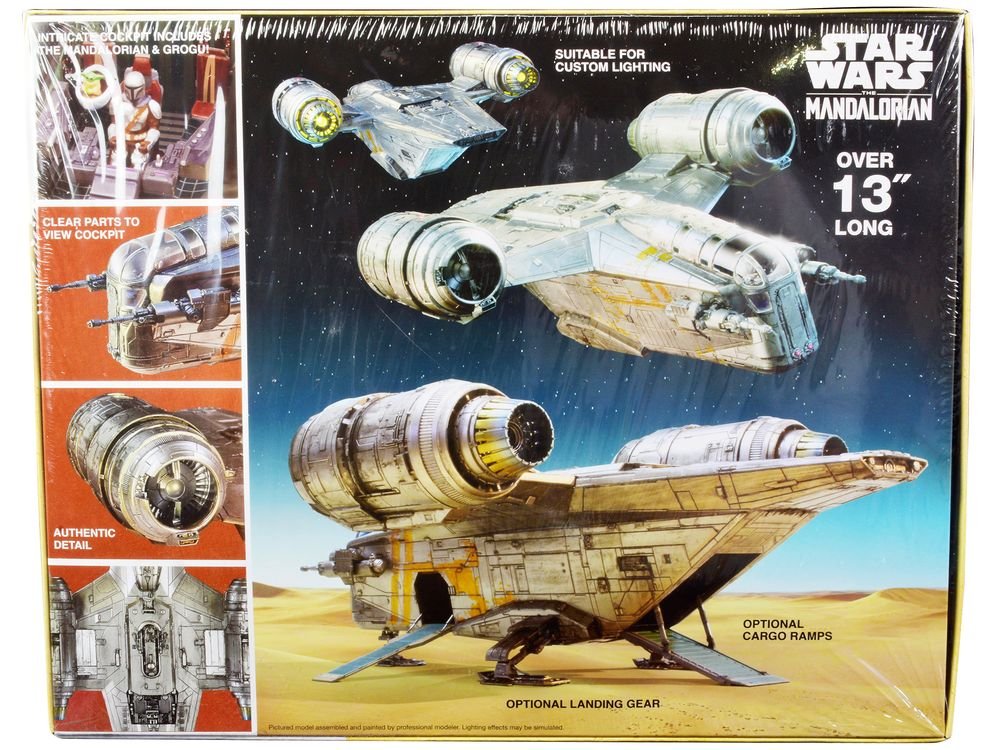 Skill 2 Model Kit Razor Crest Spaceship "Star Wars: The Mandalorian" 1/72 Scale Model by AMT view 4