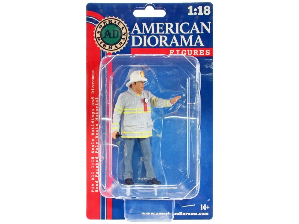 "Firefighters" Fire Captain Figure for 1/18 Scale Models by American Diorama view 4