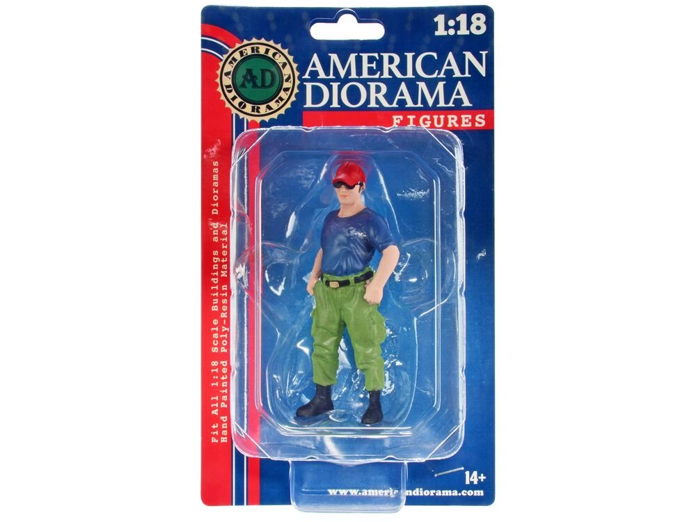 "Firefighters" Off Duty Figure for 1/18 Scale Models by American Diorama view 3