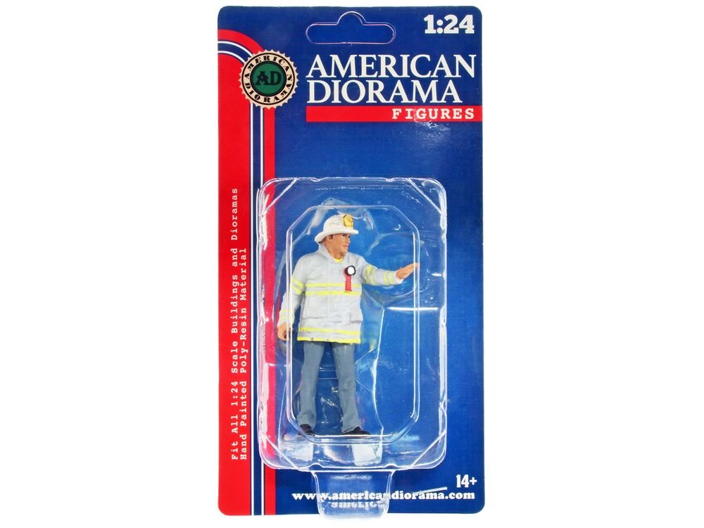 "Firefighters" Fire Captain Figure for 1/24 Scale Models by American Diorama view 4