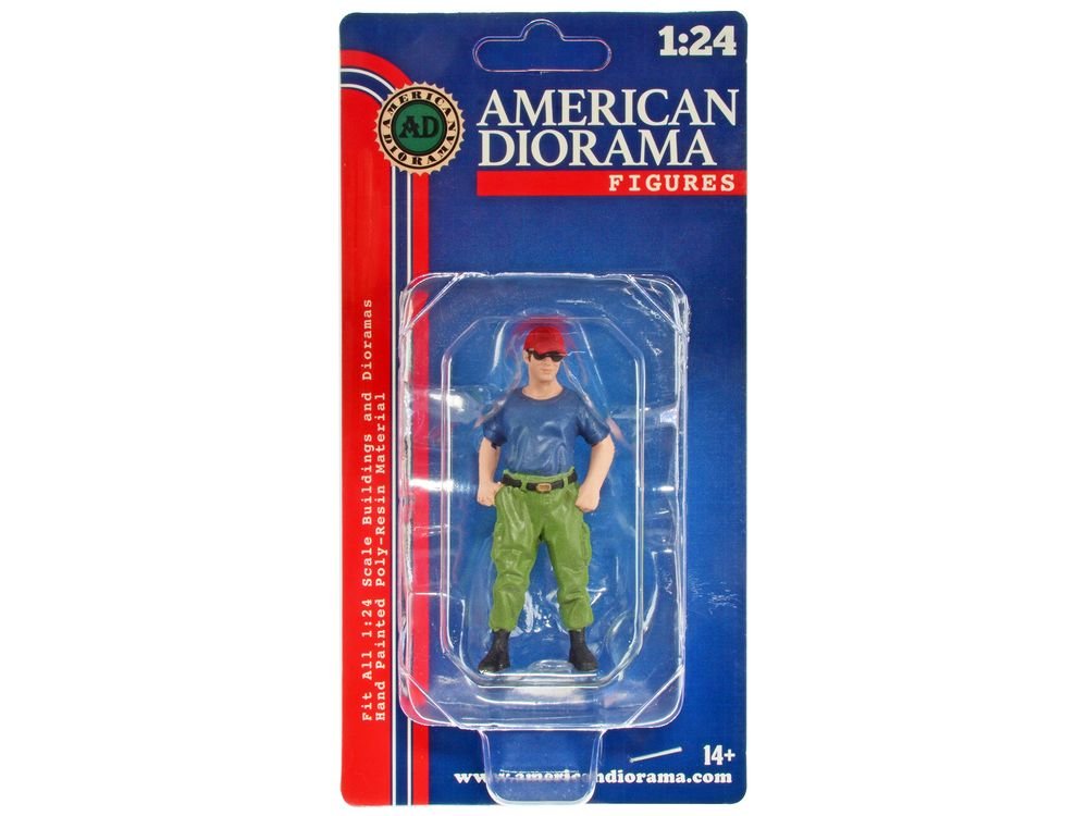 "Firefighters" Off Duty Figure for 1/24 Scale Models by American Diorama view 3