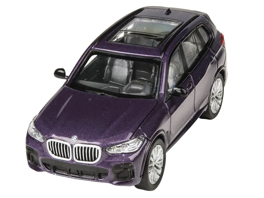 2018 BMW X5 Daytona Violet Metallic with Sunroof 1/64 Diecast Model Car by Paragon Models view 3