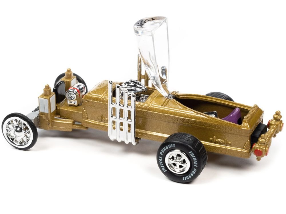 Barris Drag-U-La "The Munsters" "Trivia Pursuit" with Poker Chip Collector's Token and Game Card "Pop Culture" 2022 Release 3 1/64 Diecast Model Car by Johnny Lightning view 2
