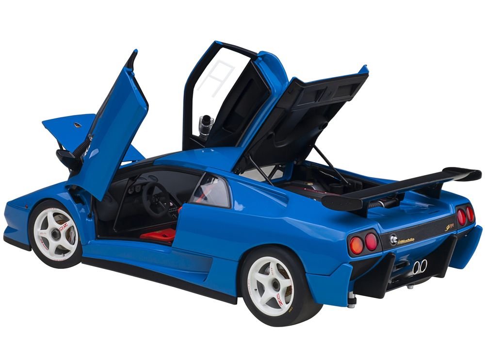 Lamborghini Diablo SV-R Blu Le Mans Blue 1/18 Model Car by Autoart view 2