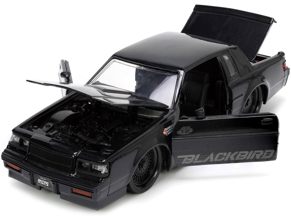 1987 Buick Grand National Black Metallic "Blackbird" "Bigtime Muscle" Series 1/24 Diecast Model Car by Jada view 2