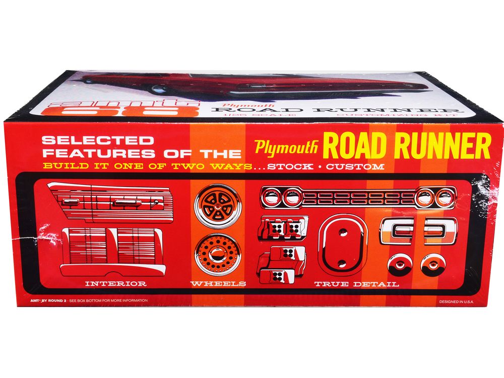Skill 2 Model Kit 1968 Plymouth Road Runner 1/25 Scale Model by AMT view 3