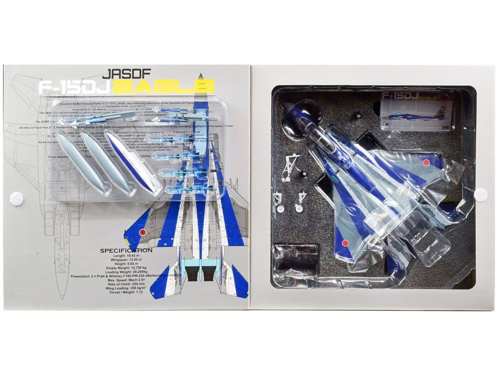 F-15DJ JASDF (Japan Air Self-Defense Force) Eagle Fighter Aircraft "23rd Fighter Training Group 20th Anniversary" with Display Stand Limited Edition to 600 pieces Worldwide 1/72 Diecast Model by JC Wings view 5