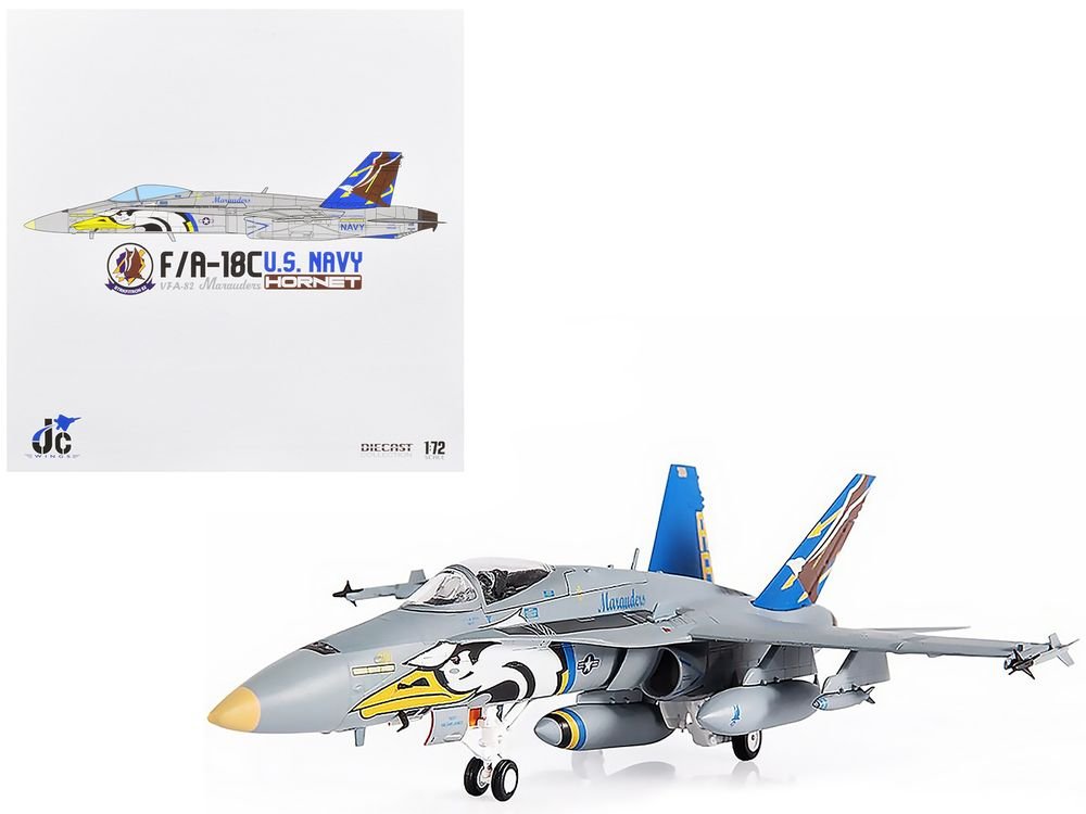 F/A-18C U.S. Navy Hornet Fighter Aircraft "VFA-82 Marauders" Limited Edition to 600 pieces Worldwide 1/72 Diecast Model by JC Wings