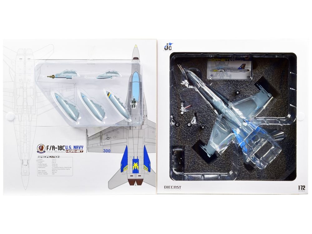 F/A-18C U.S. Navy Hornet Fighter Aircraft "VFA-82 Marauders" Limited Edition to 600 pieces Worldwide 1/72 Diecast Model by JC Wings view 5