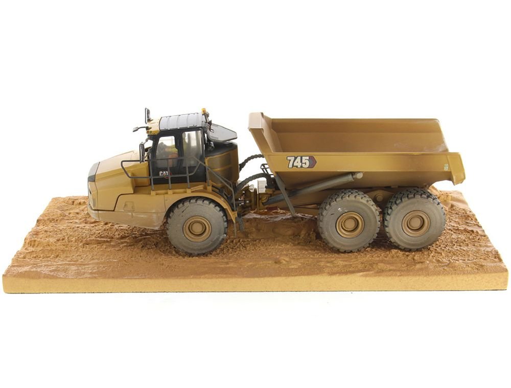 CAT Caterpillar 745 Articulated Truck with Operator (Dirty Version) "Weathered" Series 1/50 Diecast Model by Diecast Masters view 2