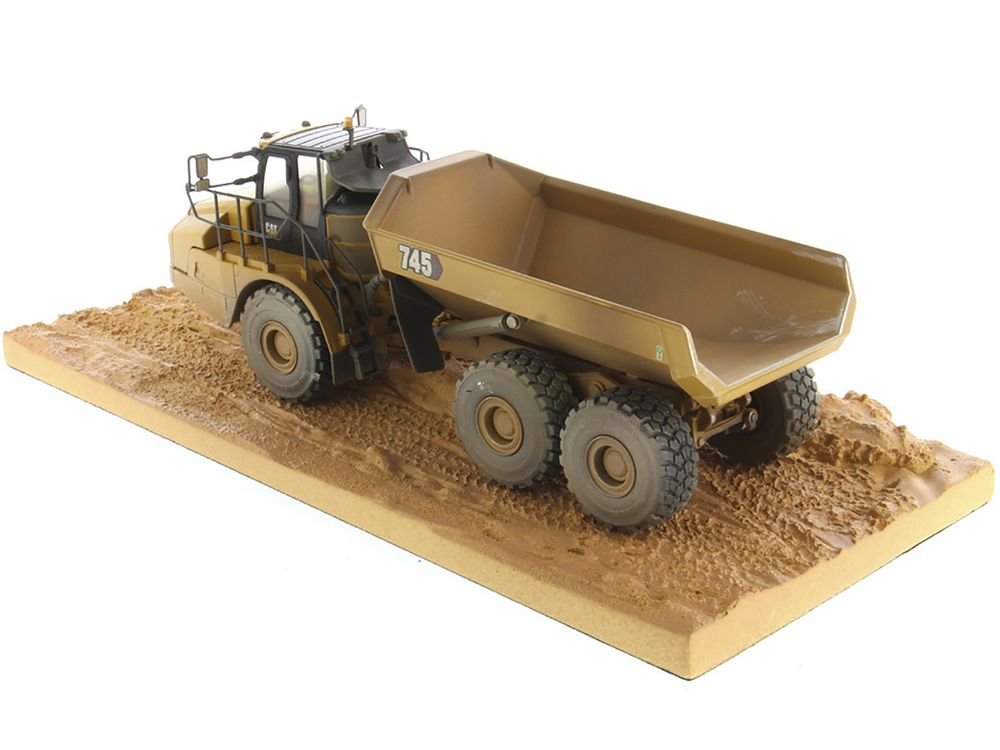 CAT Caterpillar 745 Articulated Truck with Operator (Dirty Version) "Weathered" Series 1/50 Diecast Model by Diecast Masters view 3