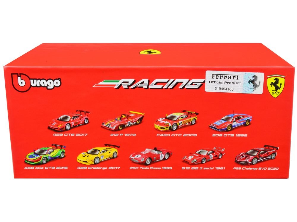 2020 Ferrari 488 Challenge EVO #28 Red with Graphics "Racing" Series 1/43 Diecast Model Car by Bburago view 3