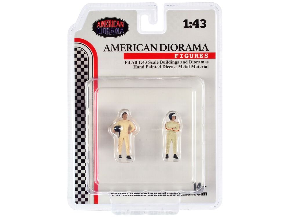 "Racing Legends" 60's Set of 2 Diecast Figures for 1/43 Scale Models by American Diorama view 4