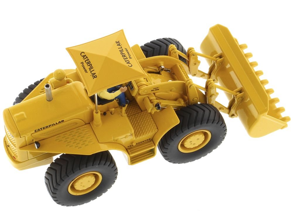 CAT Caterpillar 966A Wheel Loader Yellow with Operator "Vintage Series" 1/50 Diecast Model by Diecast Masters view 5