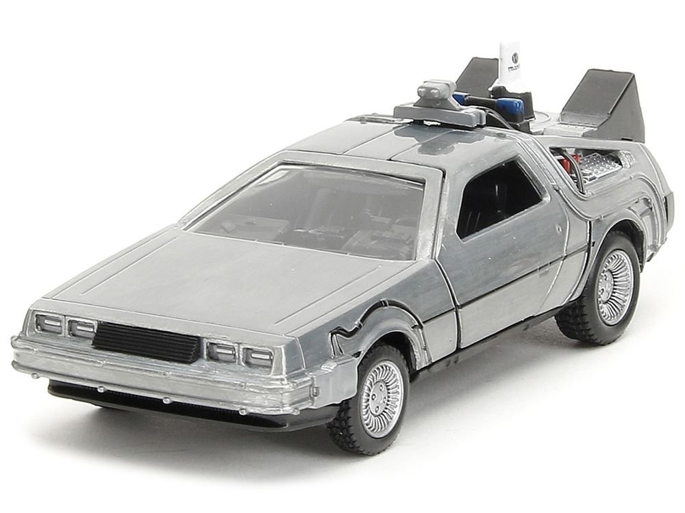 "Back to the Future" Delorean Set of 3 pieces "Hollywood Rides" Series 1/32 Diecast Model Car by Jada view 4