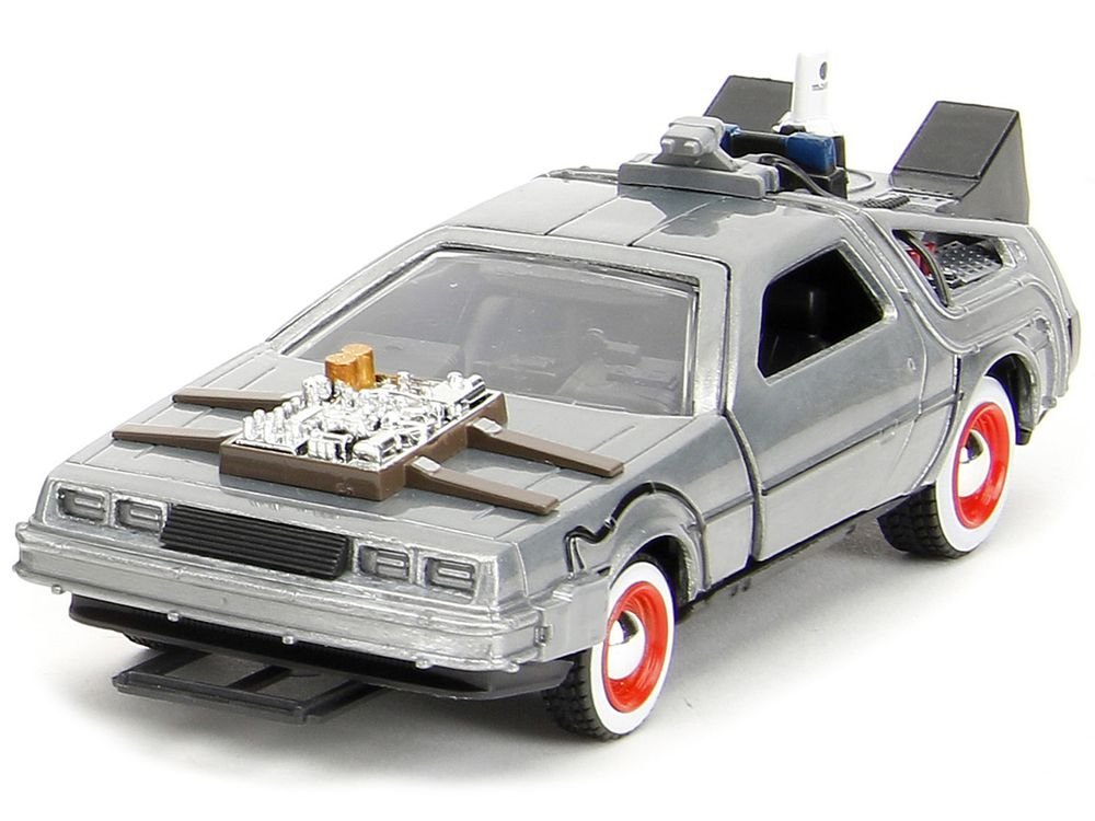 "Back to the Future" Delorean Set of 3 pieces "Hollywood Rides" Series 1/32 Diecast Model Car by Jada view 5