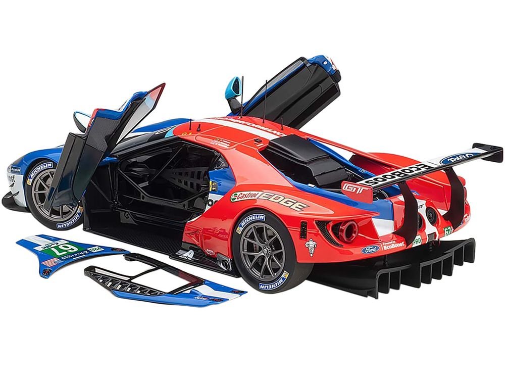 Ford GT #67 Harry Tincknell - Andy Priaulx - Pipo Derani "Ford Chip Ganassi Team UK" 24H Le Mans (2017) 1/18 Model Car by Autoart view 2