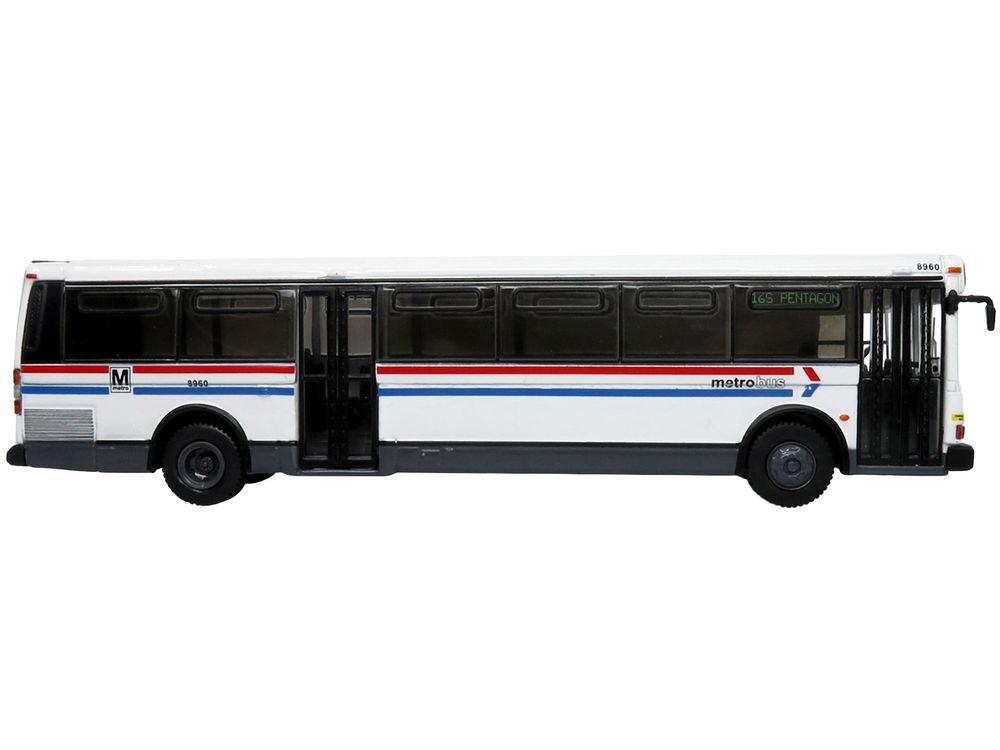 1980 Grumman 870 Advanced Design Transit Bus WMATA (Washington Metropolitan Area Transit Authority) Metro Bus "16S Pentagon" "Vintage Bus & Motorcoach Collection" 1/87 Diecast Model by Iconic Replicas view 2