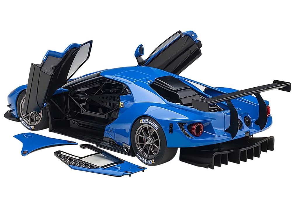 Ford GT Le Mans Plain Color Version Blue 1/18 Model Car by Autoart view 2